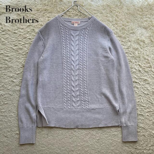 Brooks Brothers ウール コットン ケーブルクルーネックセーター